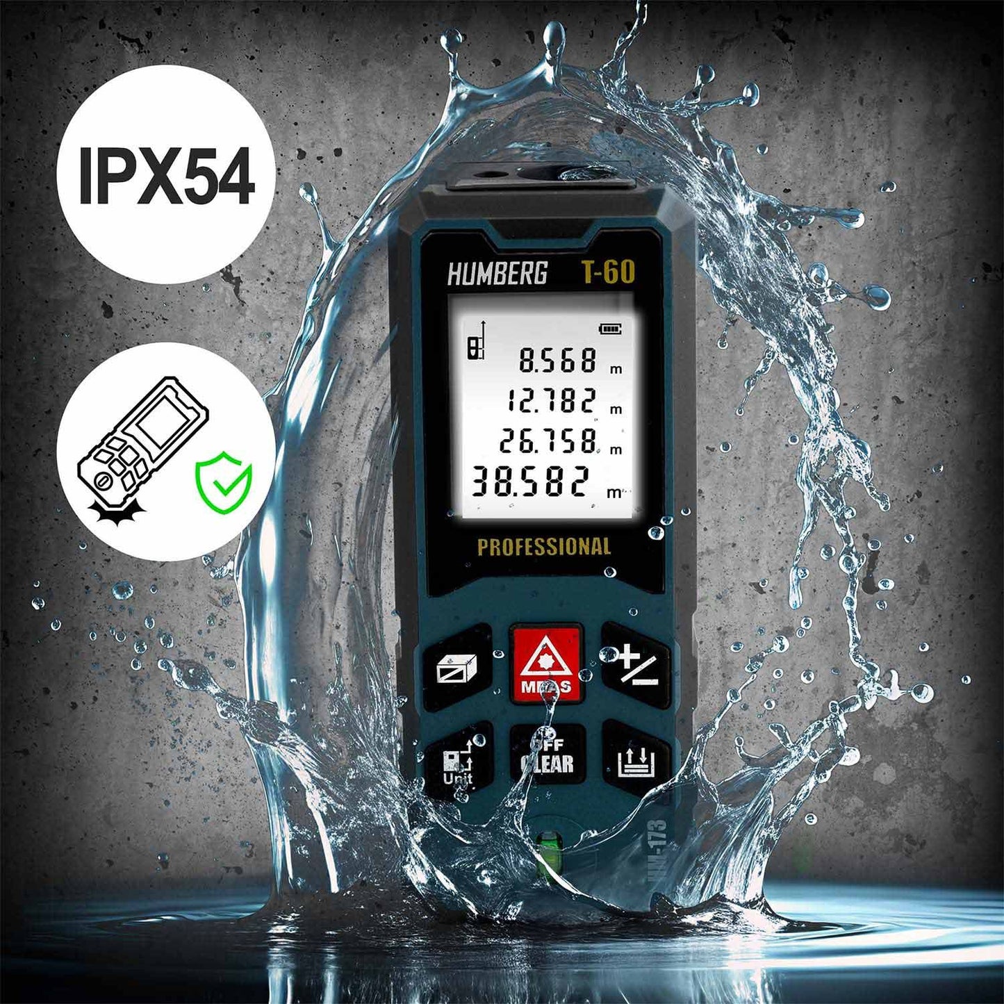 Laser Distance Meter 60 m, Compact Design