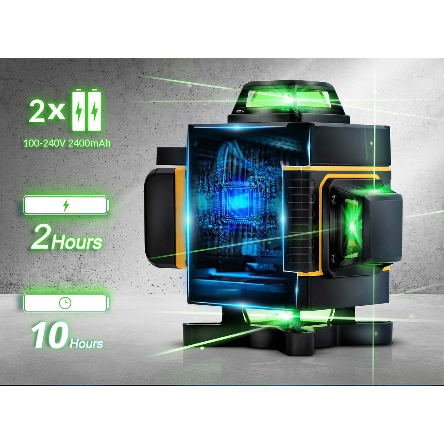 Laser Krzyżowy w Walizce ze Statywem, Czerwony