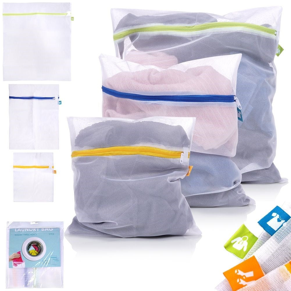 Laundry bags 3-pack: Protects bras and delicate fabrics