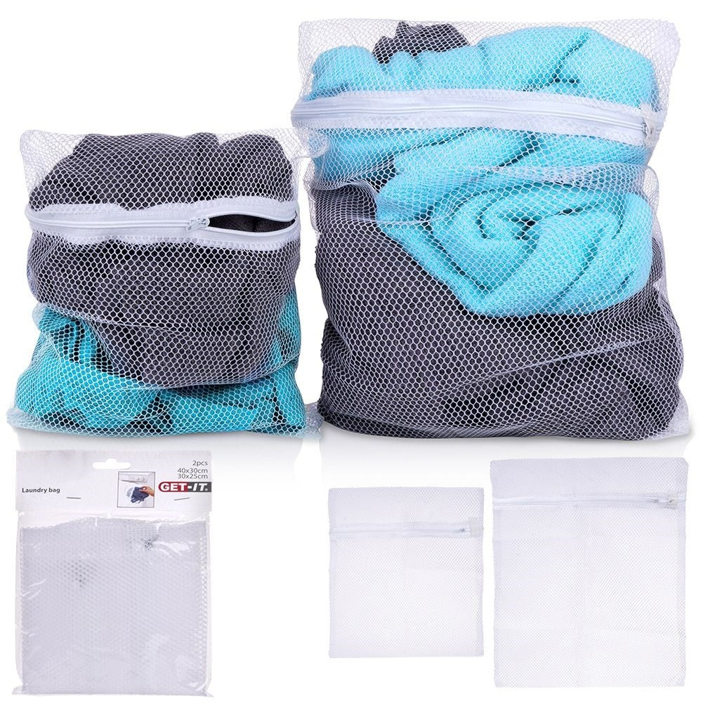 Laundry bags for bras and delicate fabrics with plastic zipper