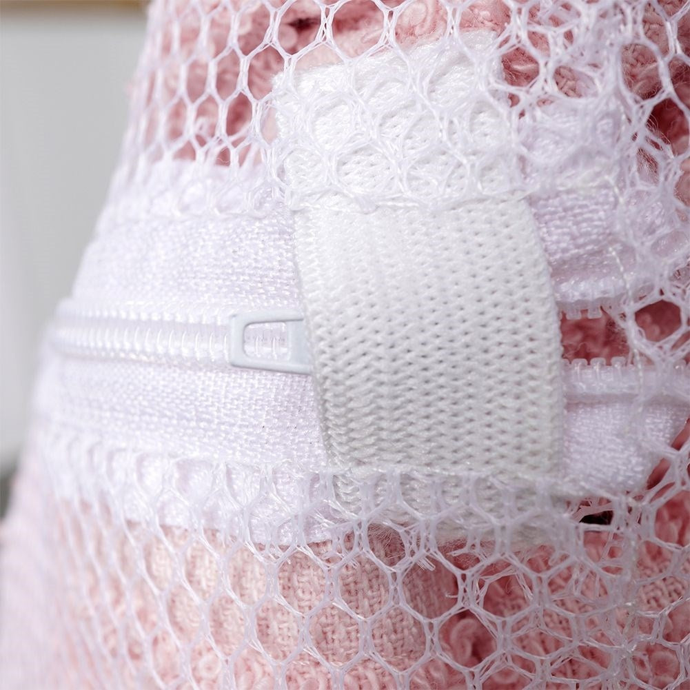 Laundry bags with plastic zipper for delicate fabrics