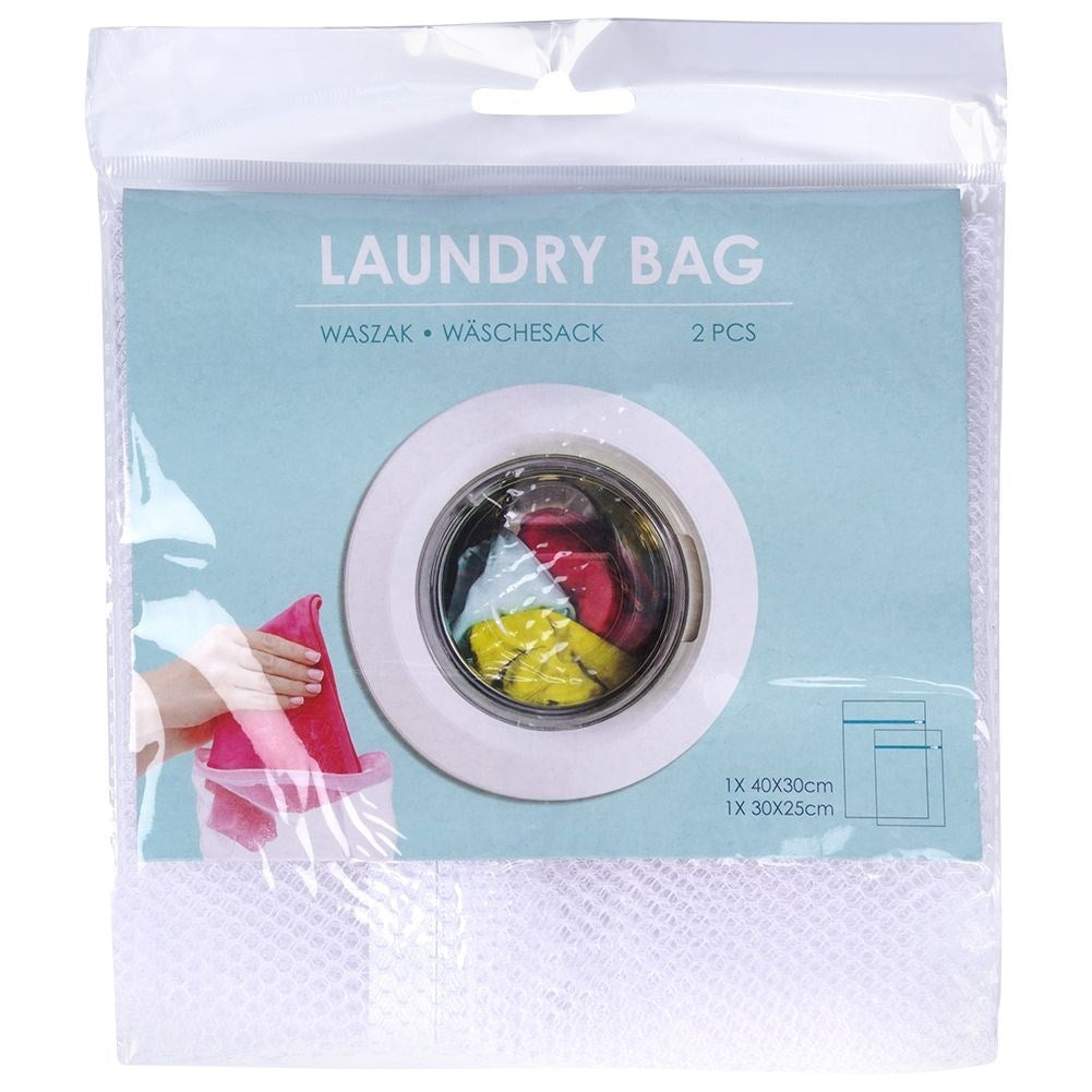 Laundry bags with plastic zipper for delicate fabrics