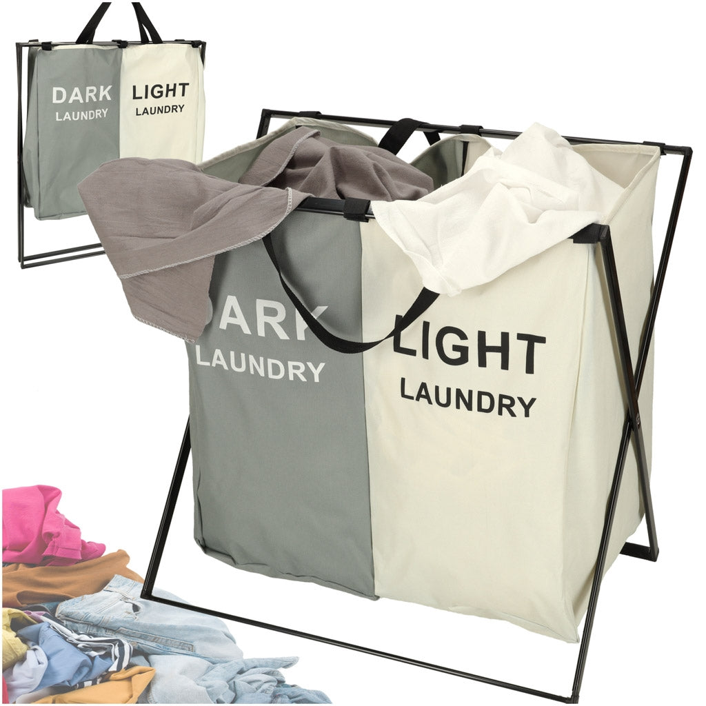 Laundry basket segregation organiser 2 compartments