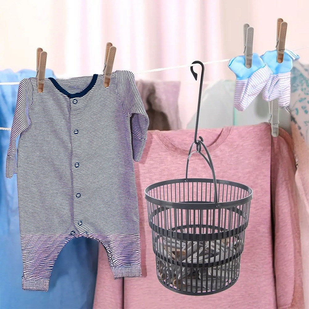 Laundry pegs in foldable basket 50 pcs.
