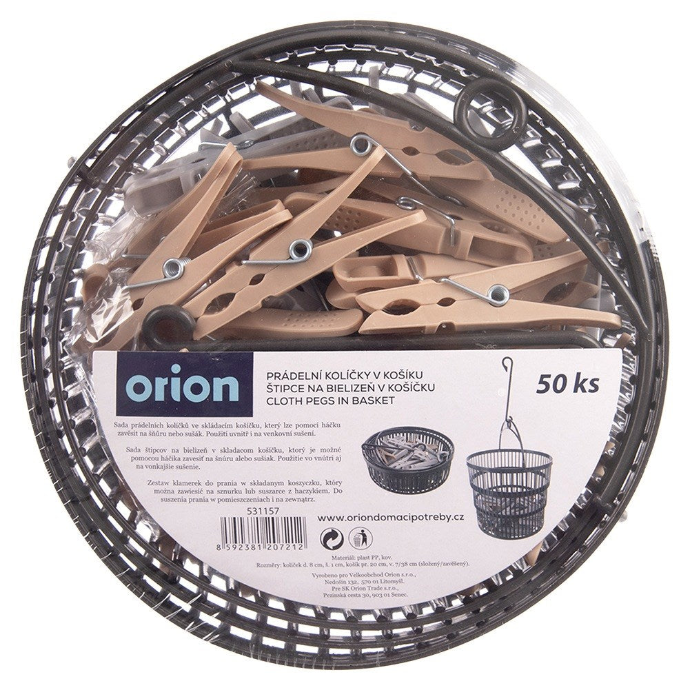 Laundry pegs in foldable basket 50 pcs.