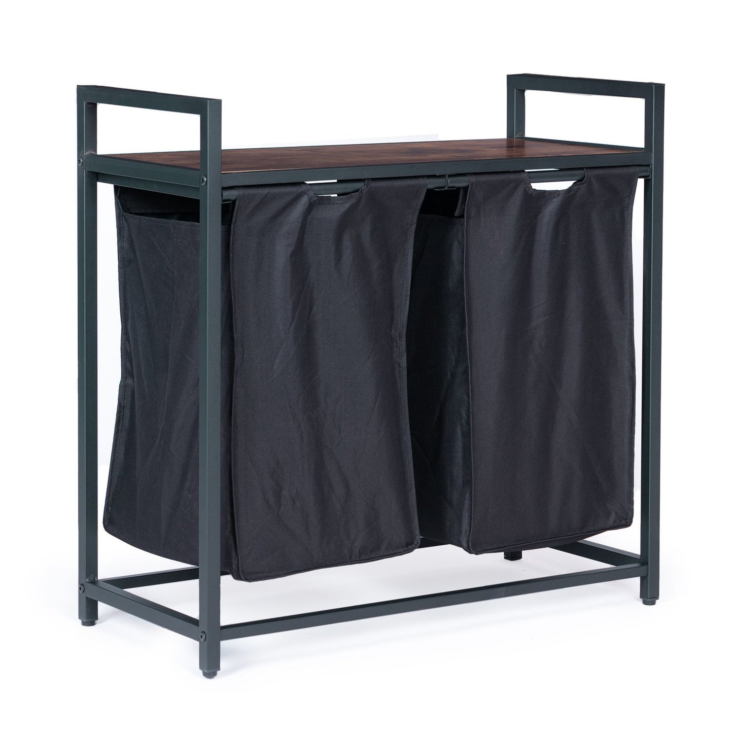 Laundry sorting basket, 2 baskets, steel loft structure