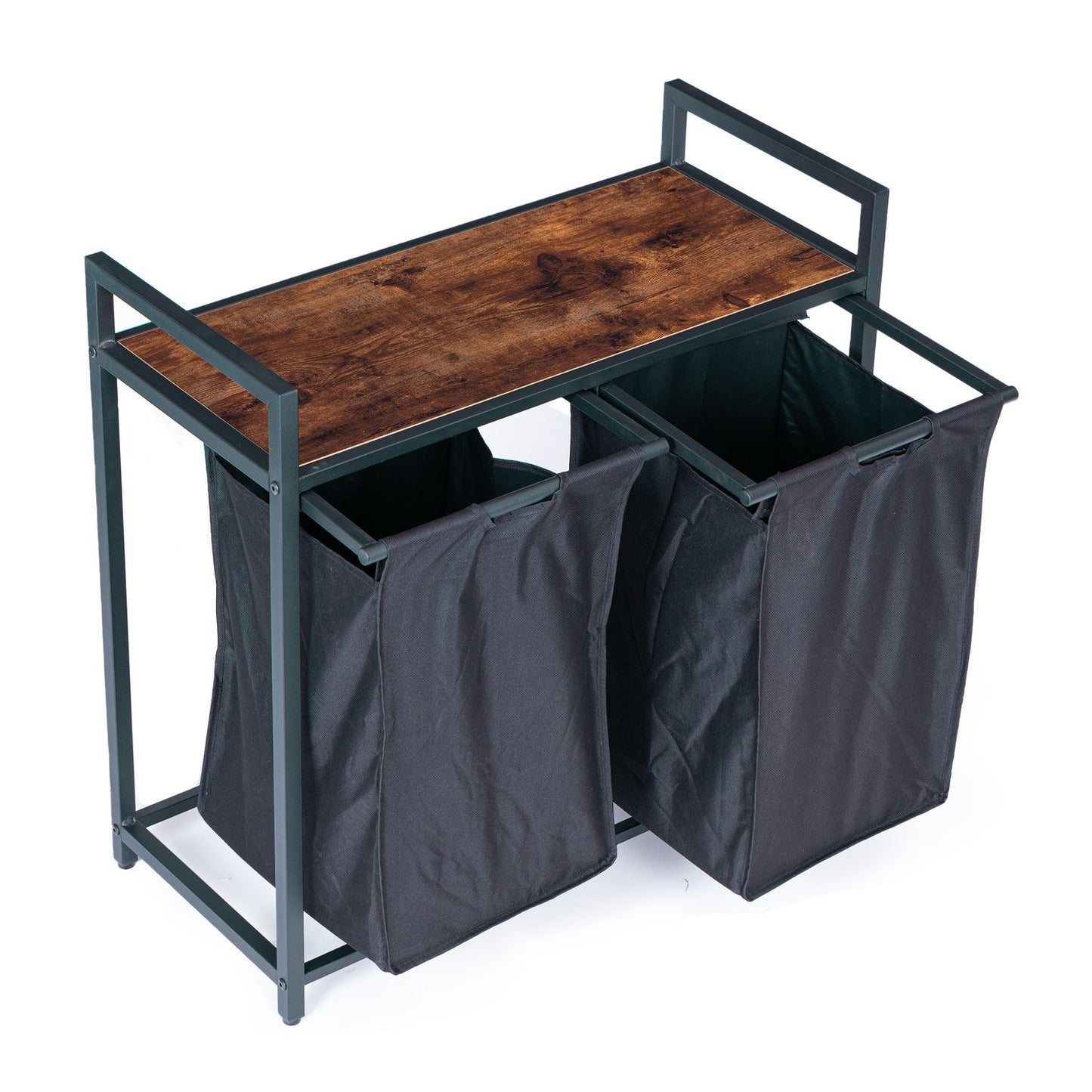 Laundry sorting basket, 2 baskets, steel loft structure