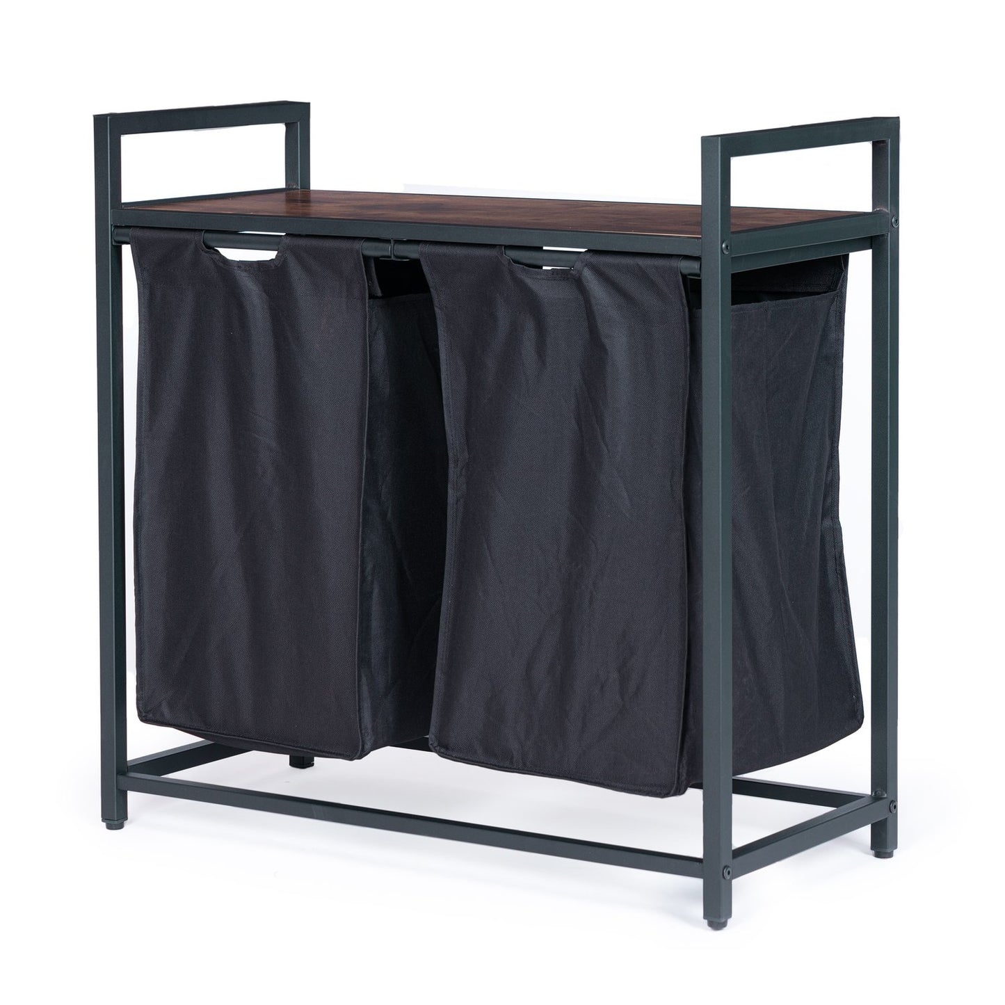 Laundry sorting basket, 2 baskets, steel loft structure