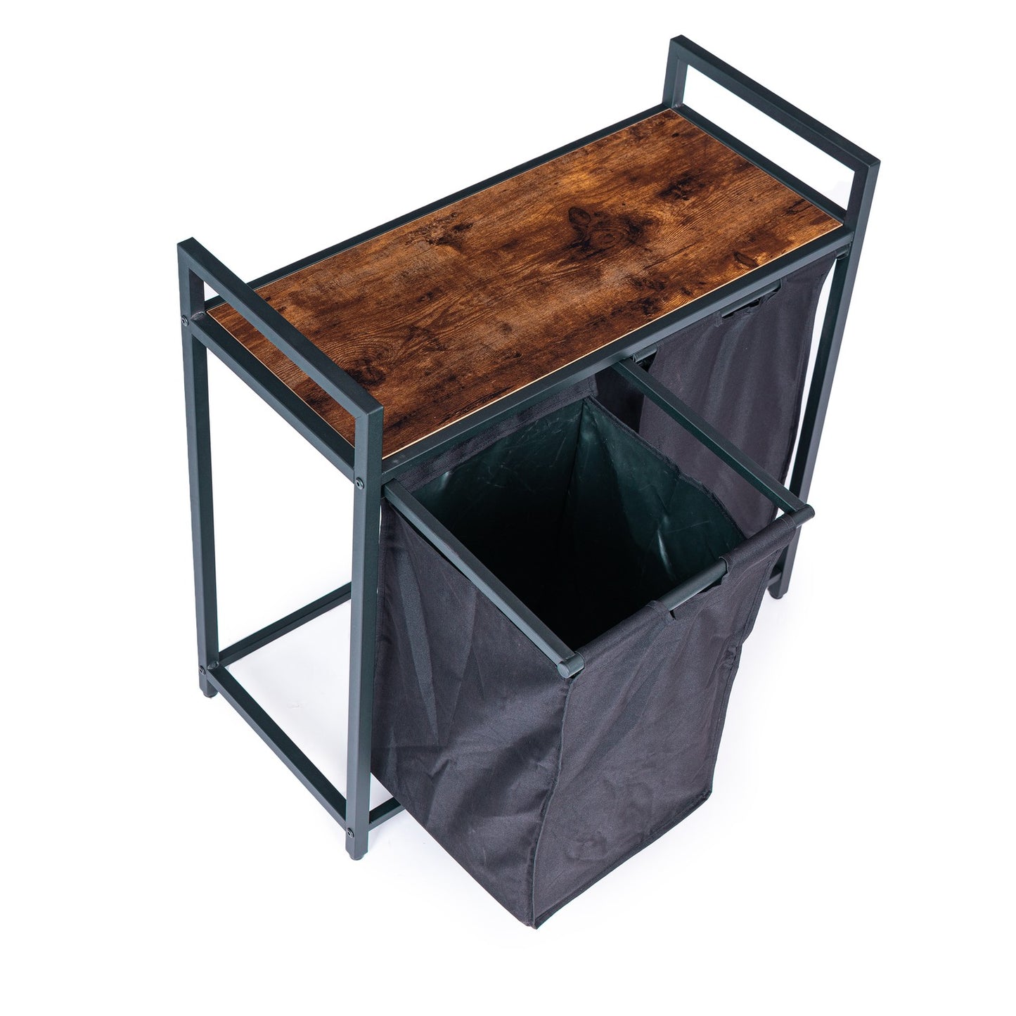 Laundry sorting basket, 2 baskets, steel loft structure