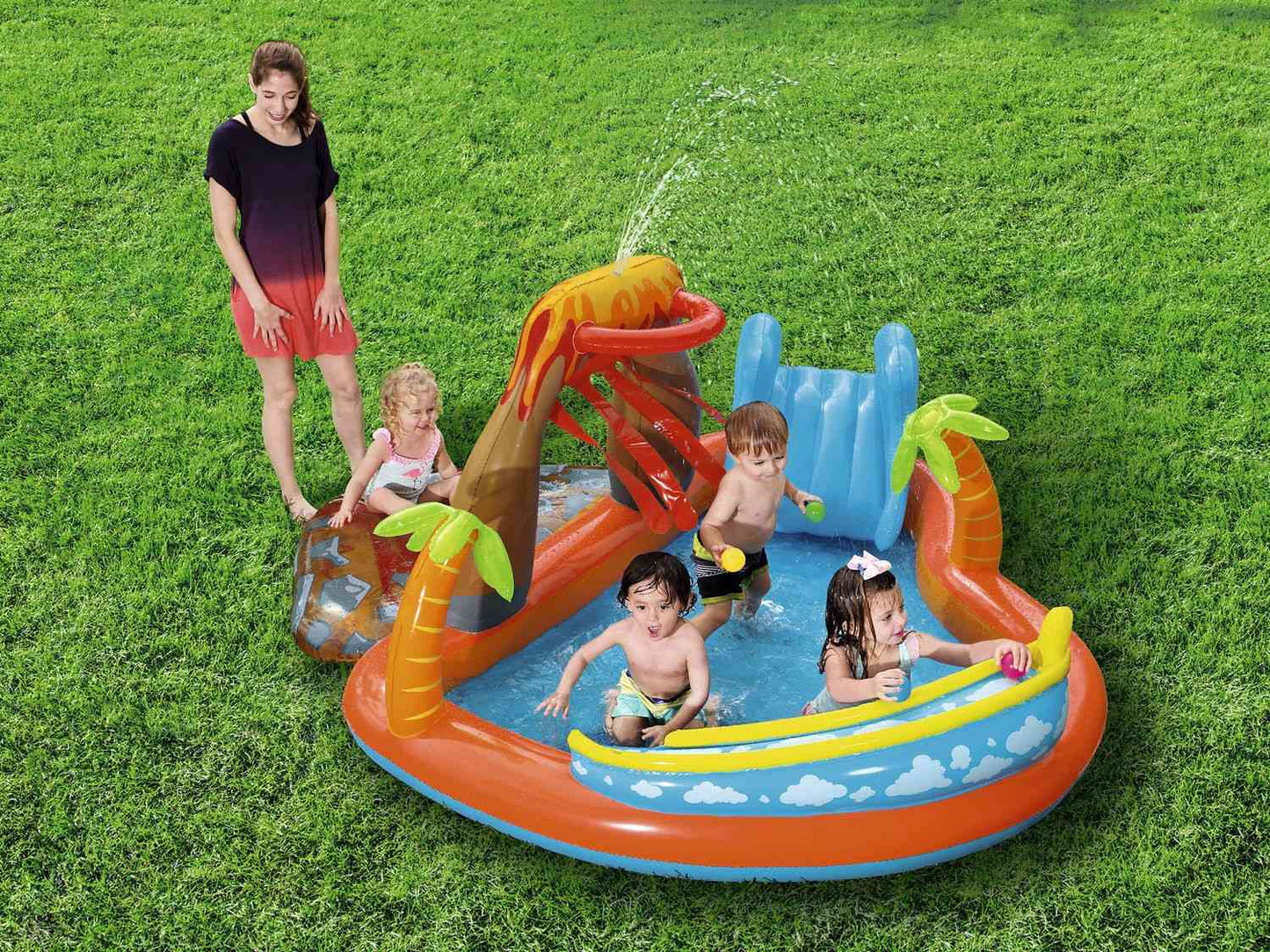 Lava Lagoon inflatable playground 265 x 265 x 104 cm Bestway 53069