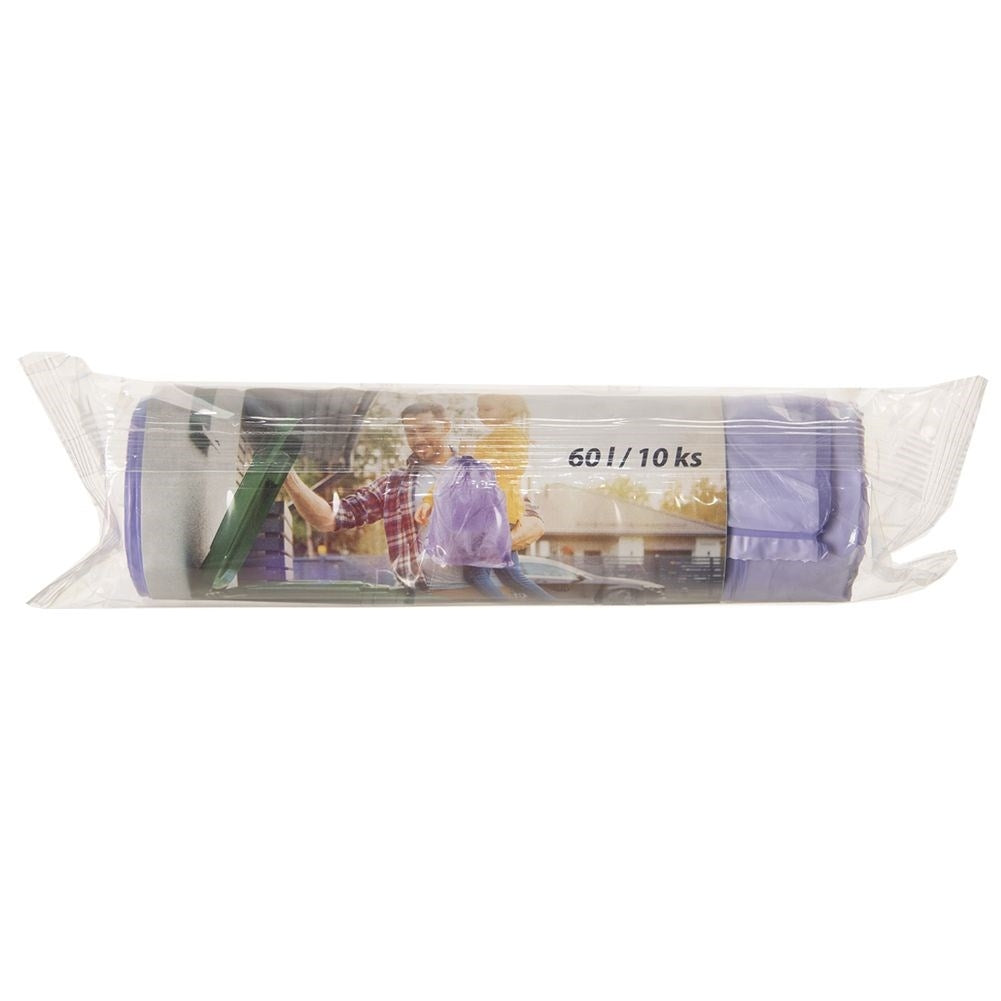 Lavender-scented 60L garbage bags with drawstring, 10-pack