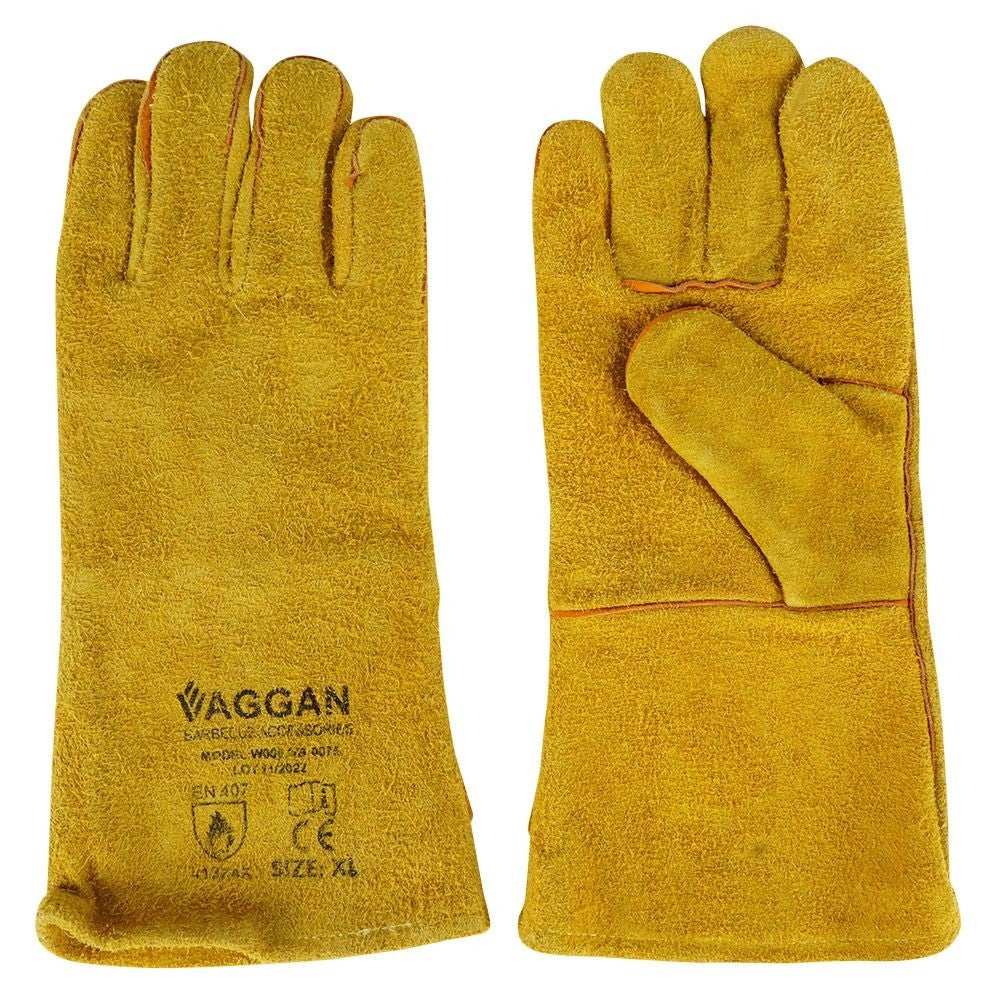 Leather grill gloves - safe and comfortable for grilling