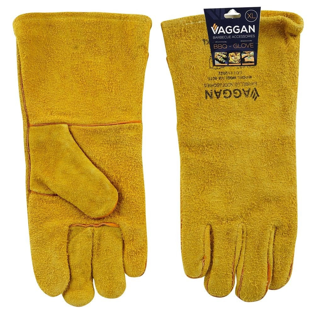 Leather grill gloves - safe and comfortable for grilling