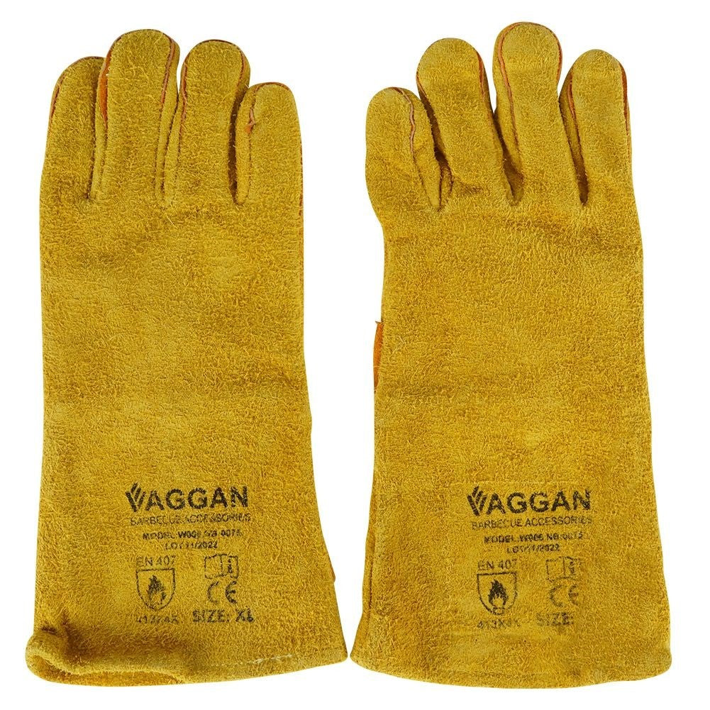 Leather grill gloves - safe and comfortable for grilling