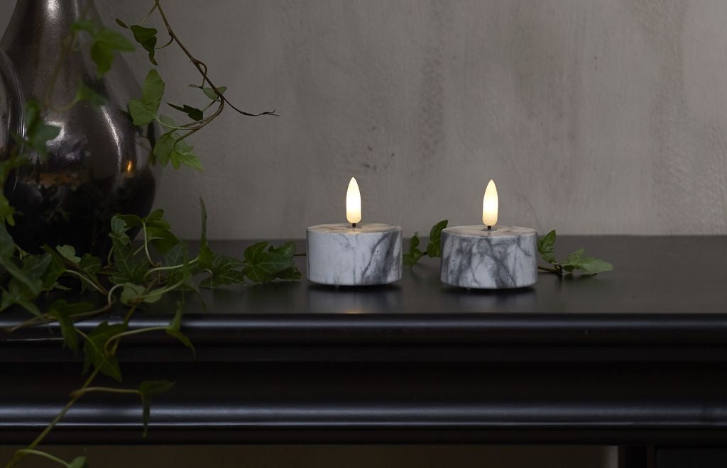 Led heat light 2-pack marble with timer