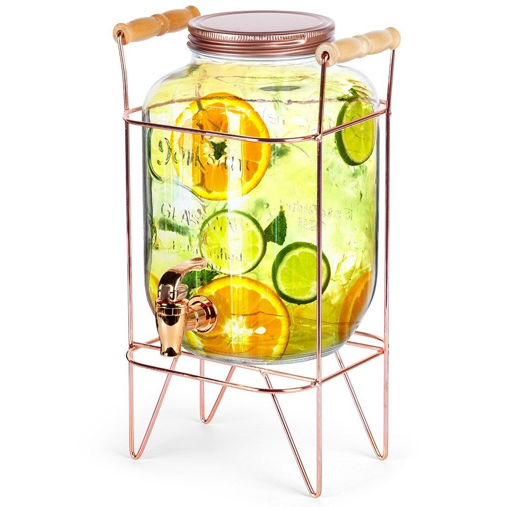 Lemonade Jar with Lid, Faucet and Stand - Perfect for Parties