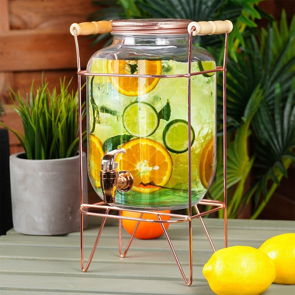 Lemonade Jar with Lid, Faucet and Stand - Perfect for Parties