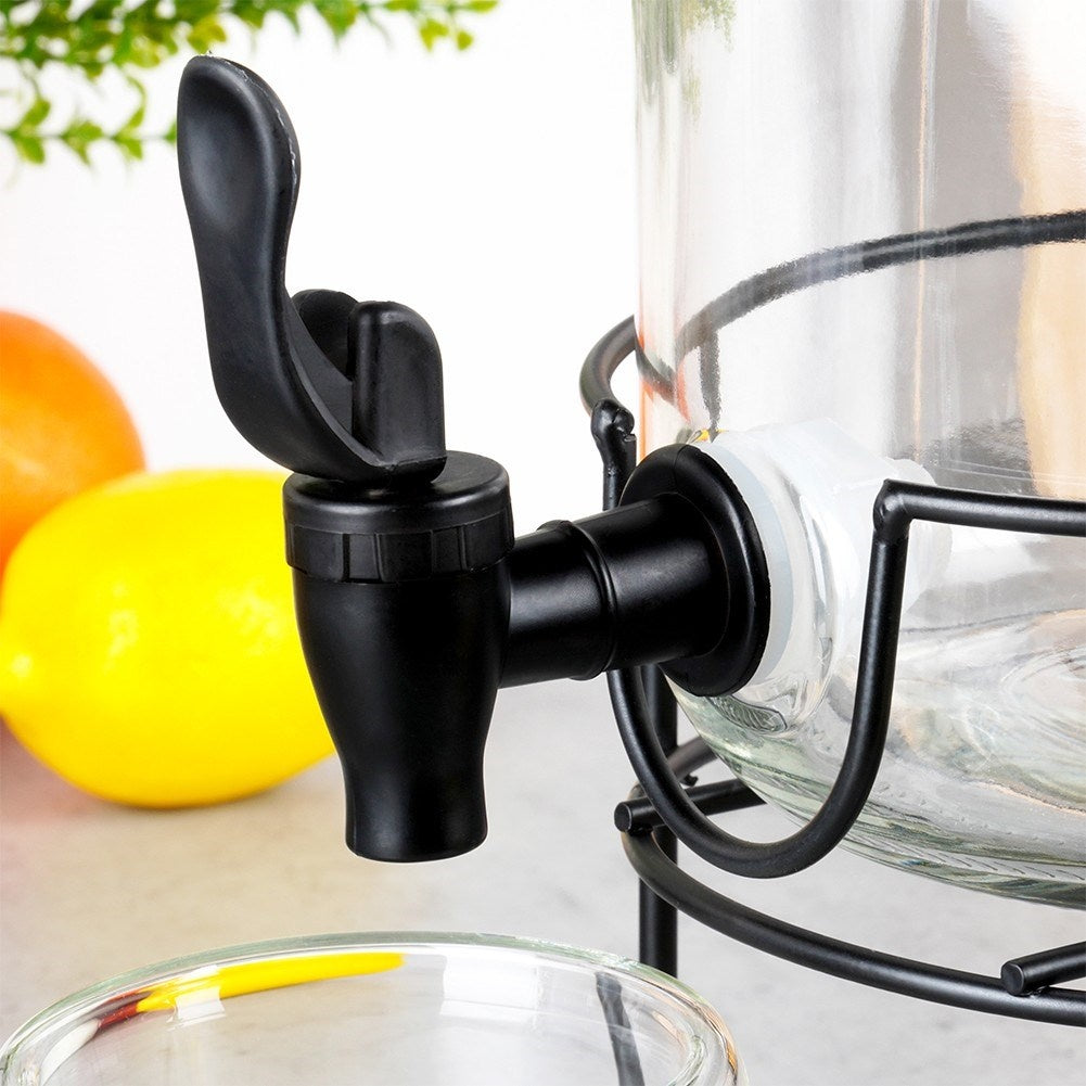 Lemonade jar with lid, faucet and stand - protects against insects