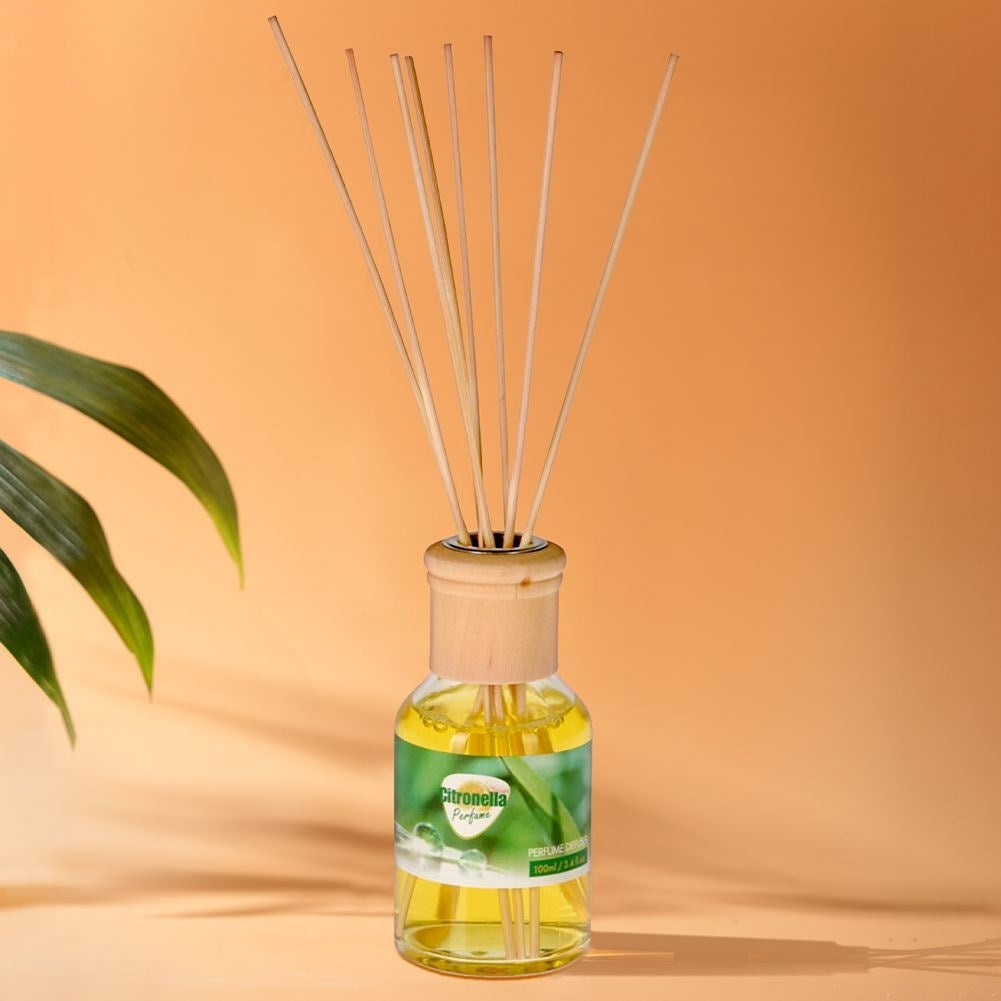 Lemon scented diffuser with sticks - Decorative air freshener