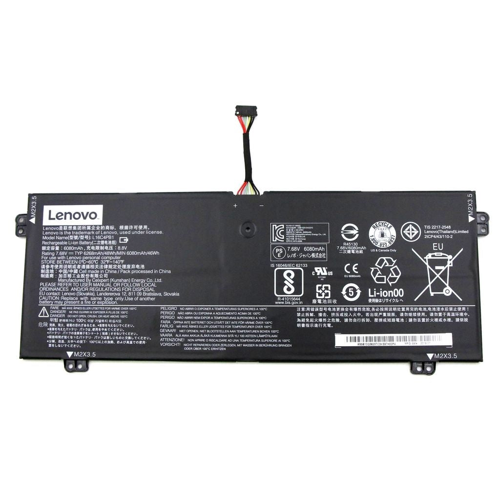 Lenovo 4C Laptop Battery, 48Wh, 7.68V, Li-ion, L16M4PB1