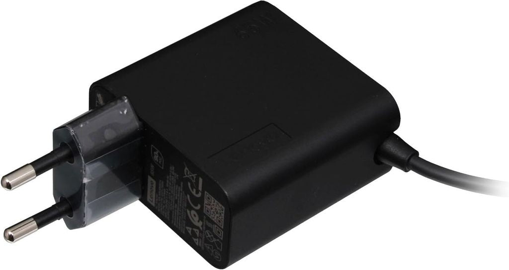 Lenovo AC Adapter, USB-C, 65W, 2P, EU - Black