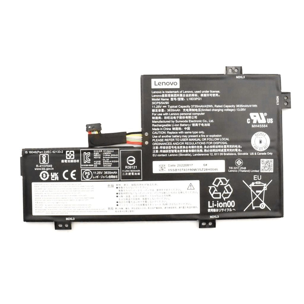 Lenovo Internal Battery, 3-cell, 42Wh, Li-ion, SWD L18D3PG1 SB10T83190