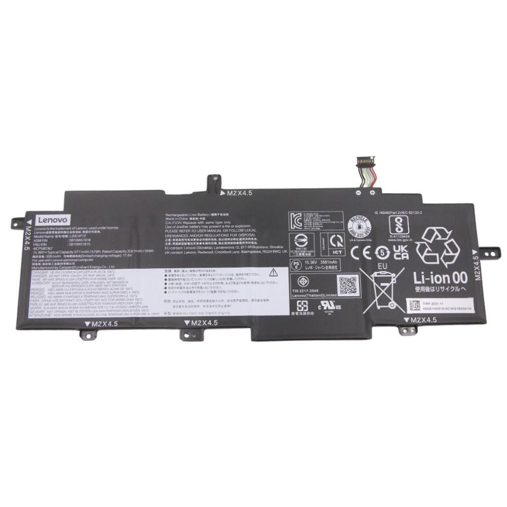 Lenovo Internal Battery, 4-cell, 57Wh, Li-ion, CXP L20C4P72 SB10W51916