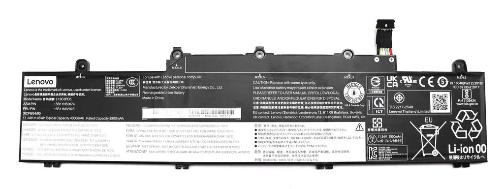 Lenovo Laptop Battery 3C 45.3Wh 11.34V L19C3PD5 CP/B