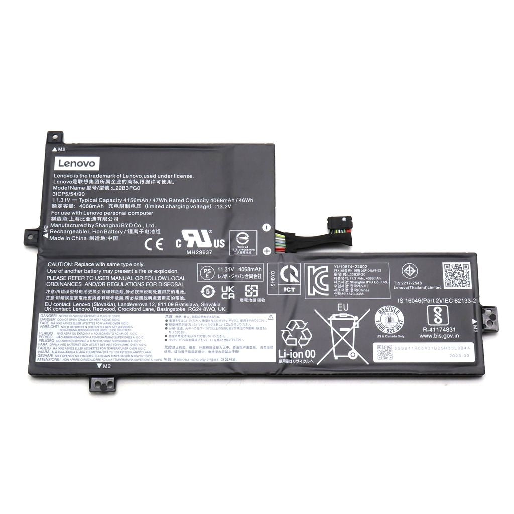 Lenovo Laptop Battery 3C 47Wh 11.31V L22B3PG0 BYD