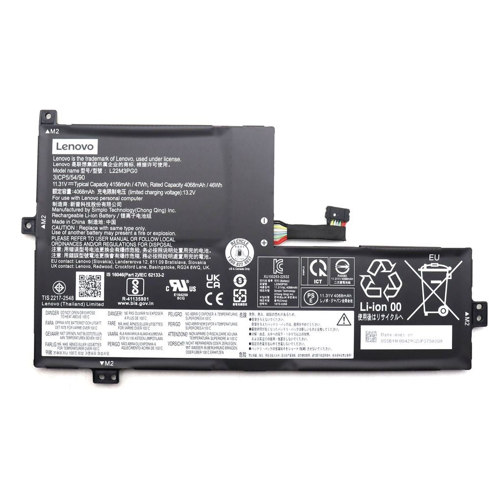 Lenovo Laptop Battery 3C 47Wh 11.31V L22M3PG0 SP/C
