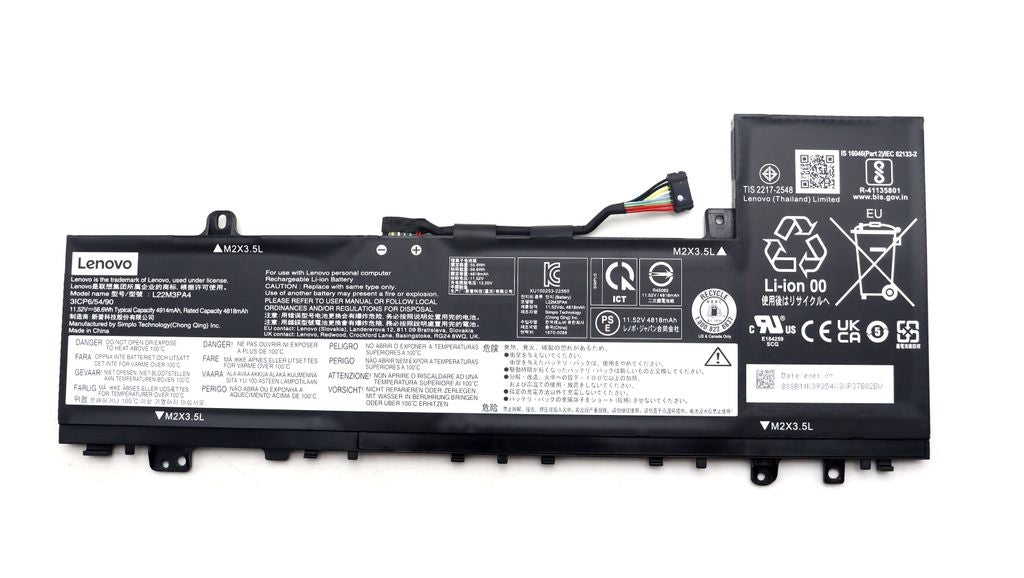 Lenovo Laptop Battery 3C 56.6Wh 11.52V L22M3PA4SP/A 25
