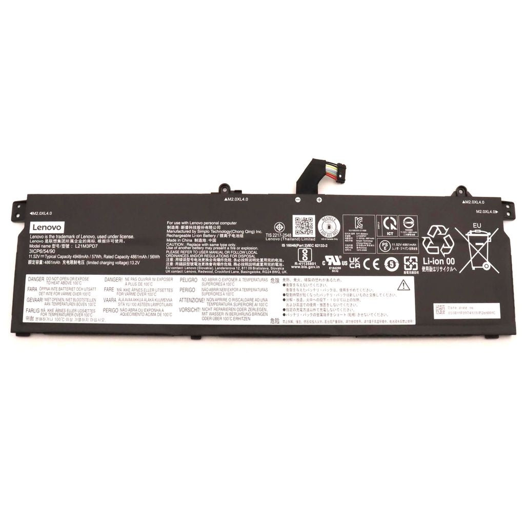Lenovo Laptop Battery 3C 57Wh 11.52V L21M3PD7 SP/A