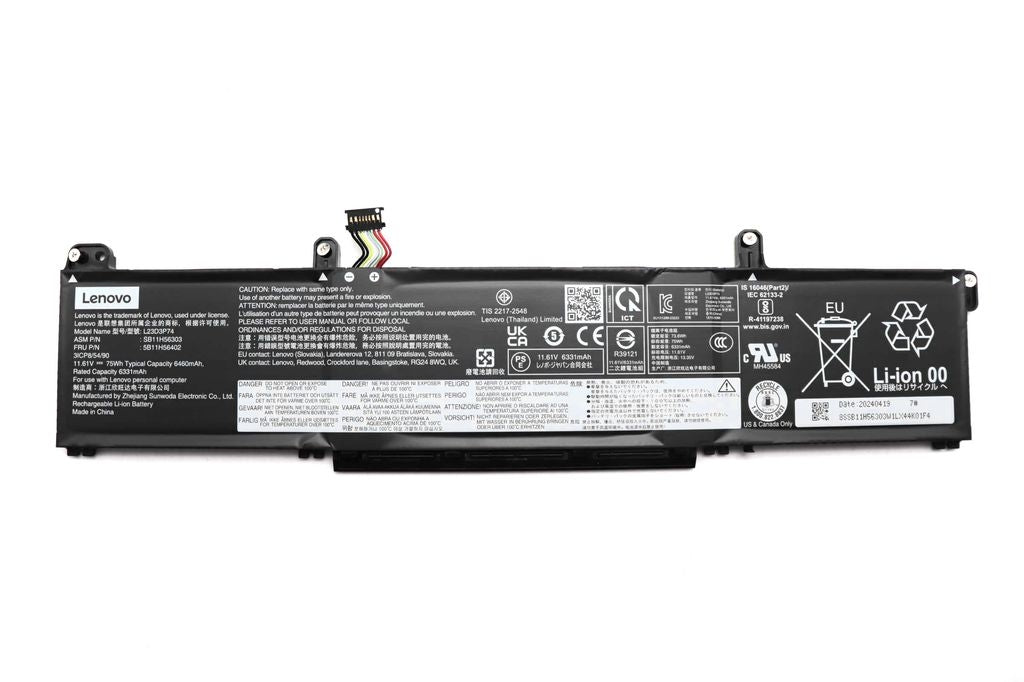 Lenovo Laptop Battery 3C, 75Wh, 11.61V, Li-ion, SWD, L23D3P74