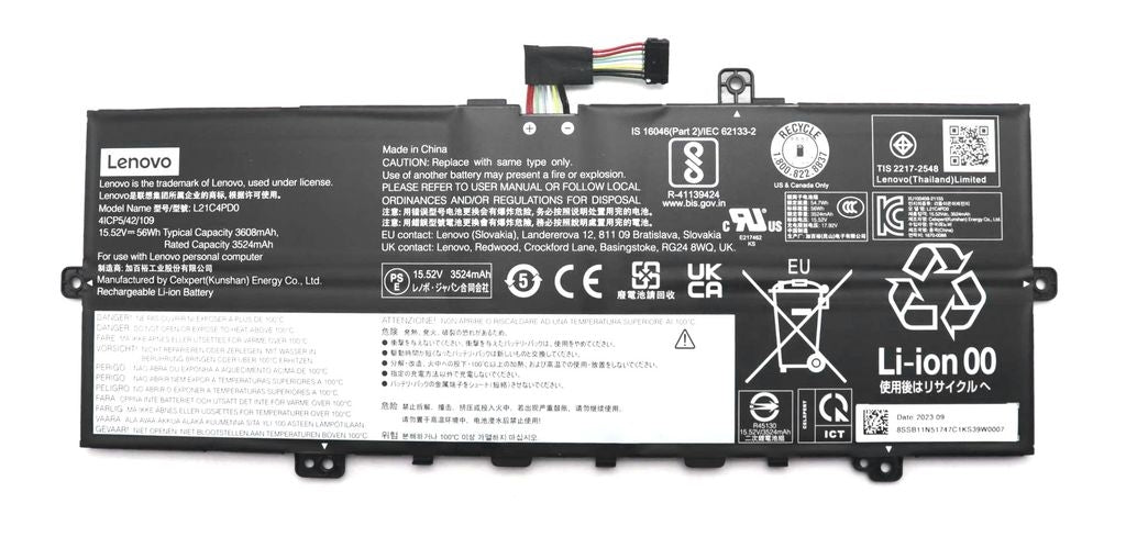 Lenovo Laptop Battery 4C 56Wh 15.52V L21C4PD0 CP/C