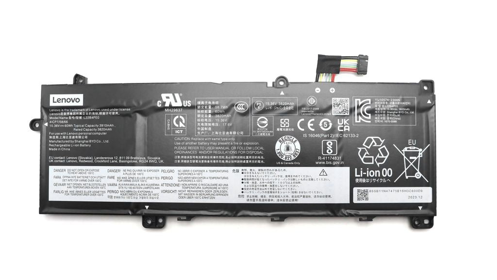 Lenovo Laptop Battery 4C 60Wh 15.36V L22B4PE0 BYD/B