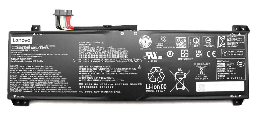 Lenovo Laptop Battery 4C 60wh 15.44V L23M4PK4 SP/A 30