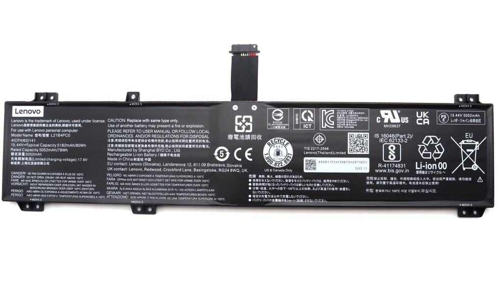 Lenovo Laptop Battery 4C 80Wh 15.44V L21B4PC0 BYD