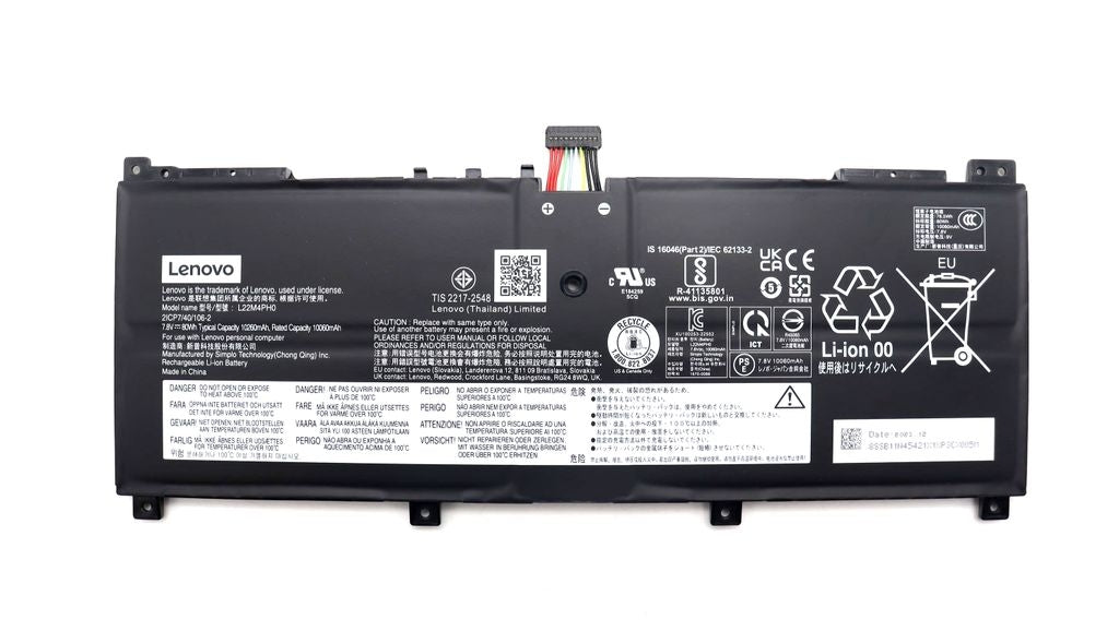 Lenovo Laptop Battery 4C 80Wh 7.8V L22M4PH0 SP/A