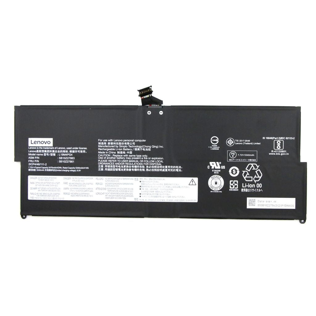 Lenovo Laptop Battery Hera NEC SP/A L19M4PG4 3.86V 42Wh 4C L19M4PG4 SB10Z27863