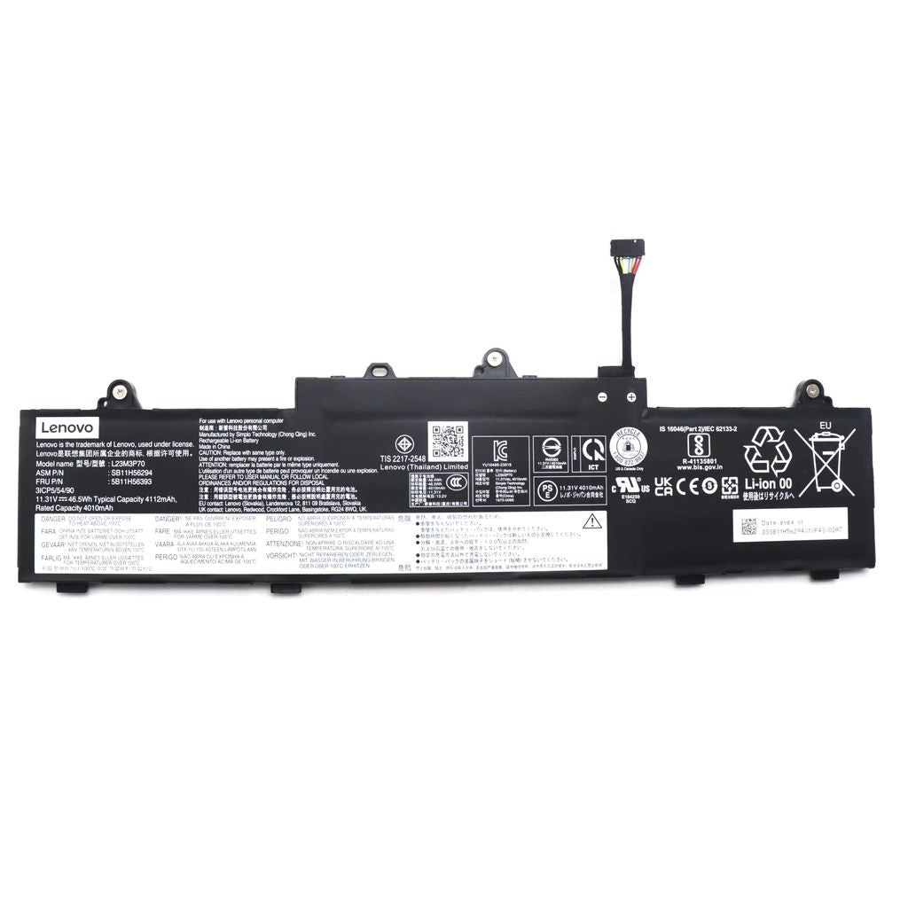 Lenovo Laptop Battery Internal, 3C 46.5Wh, Li-ion, SMP, L23M3P70