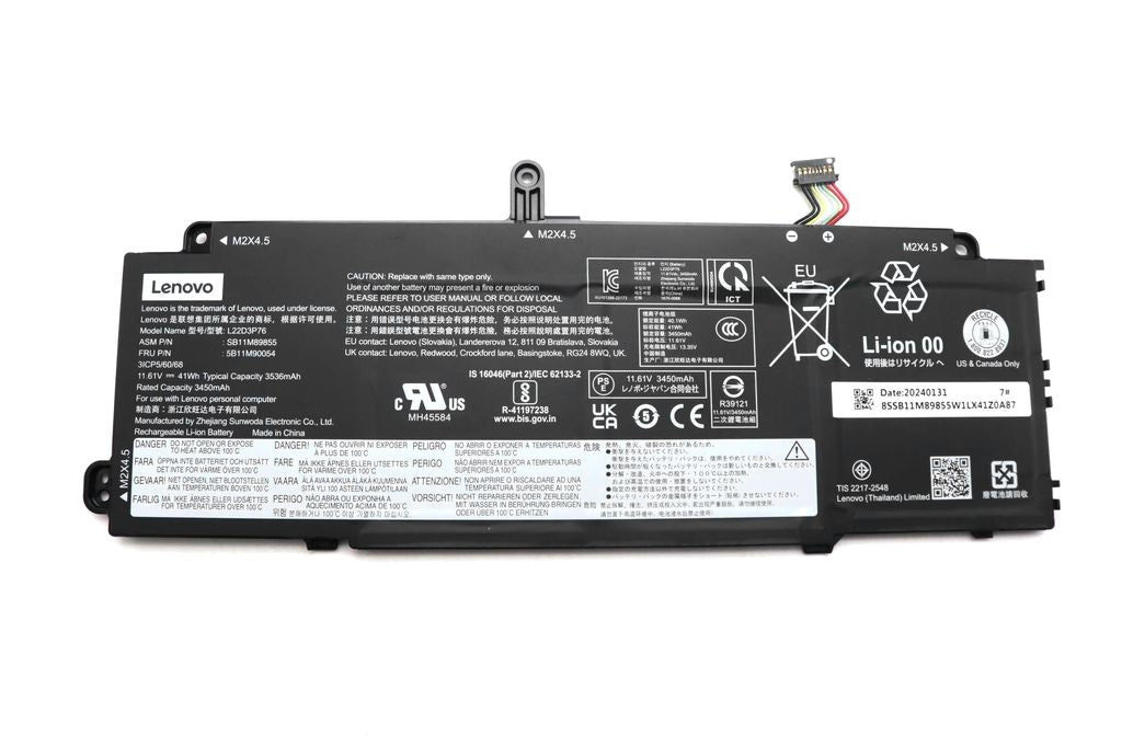 Lenovo Laptop Battery Internal, 3-cell, 41Wh, Li-ion, SWD