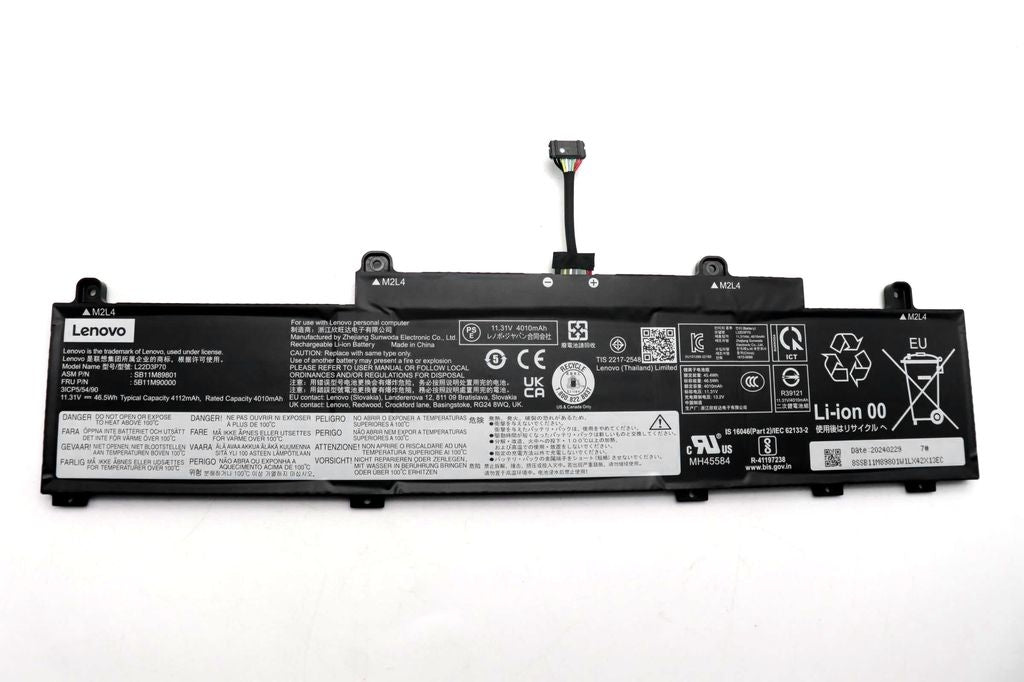 Lenovo Laptop Battery Internal, 3-cell 46.5Wh, Li-ion, SWD