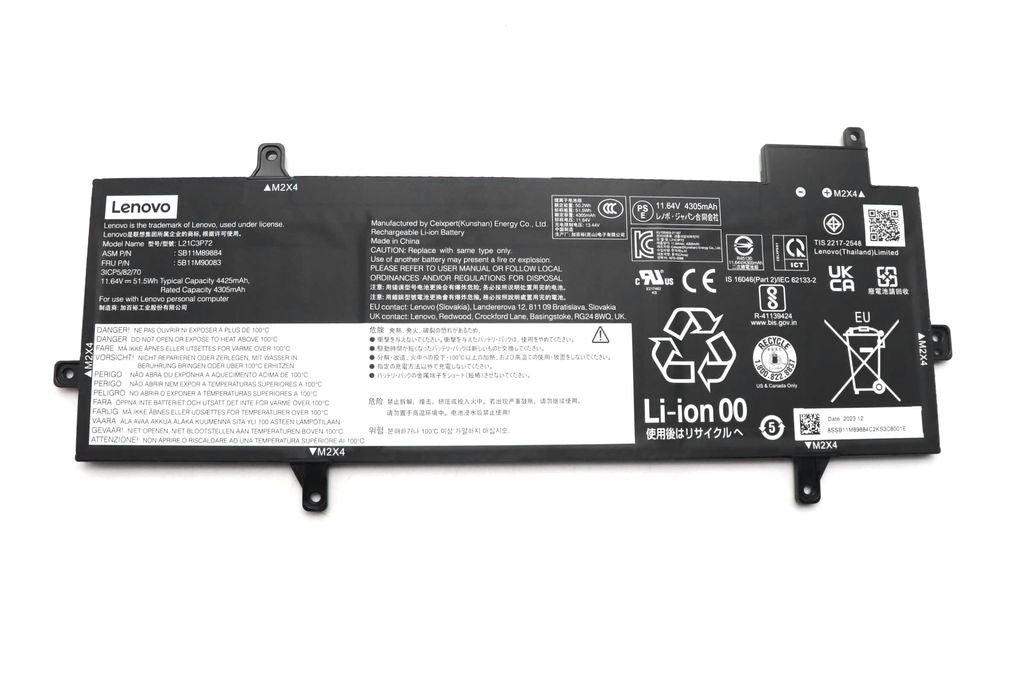 Lenovo Laptop Battery Internal, 3-cell 51.5Wh, Li-ion, CXP