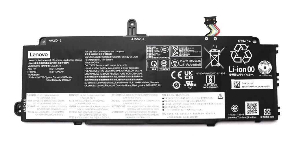 Lenovo Laptop Battery Internal, 4-cell, 54.7Wh, Li-ion, CXP