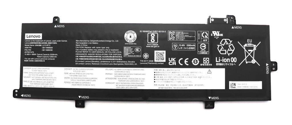 Lenovo Laptop Battery Internal, 4-cell 86Wh, Li-ion, CXP