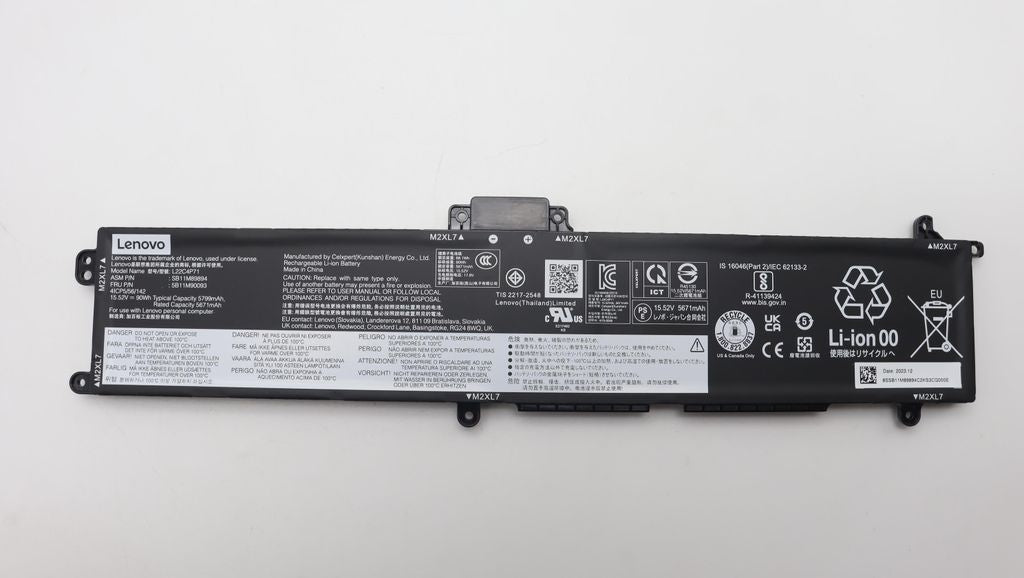 Lenovo Laptop Battery Internal, 4-cell 90Wh, Li-ion, CXP