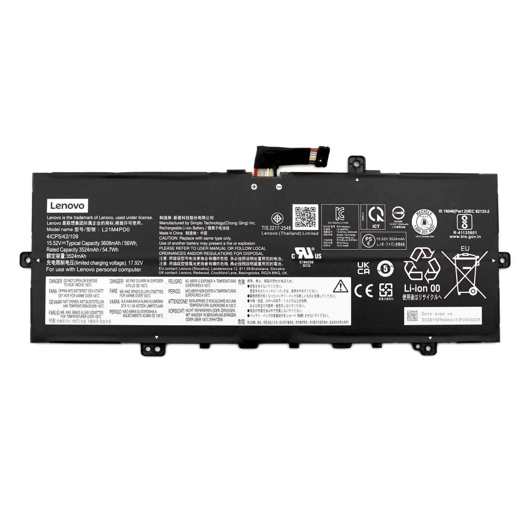 Lenovo Laptop Battery TB13 SP/A L21M4PD0 15.52V 56Wh 4-cell battery