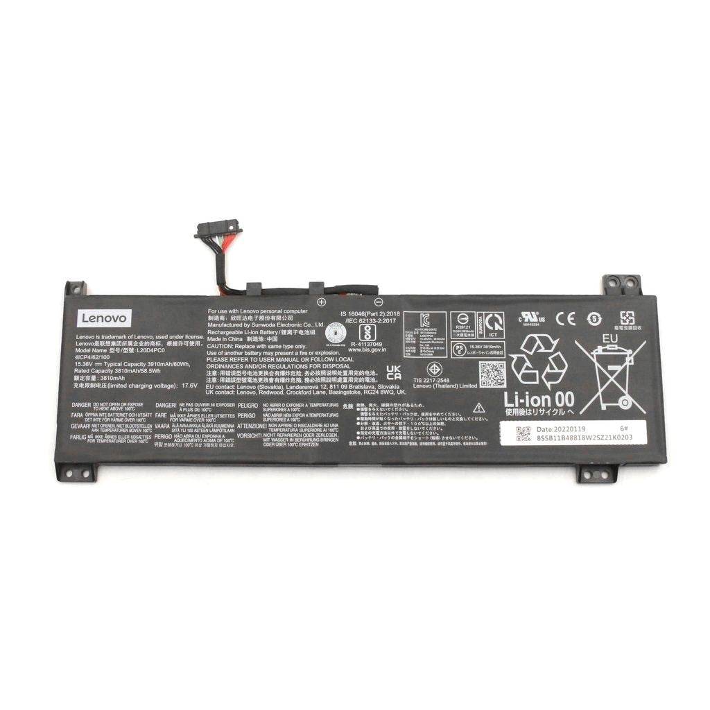 Lenovo Laptop Battery Y560 SD/C L20D4PC0 15.36V 60Wh 4C