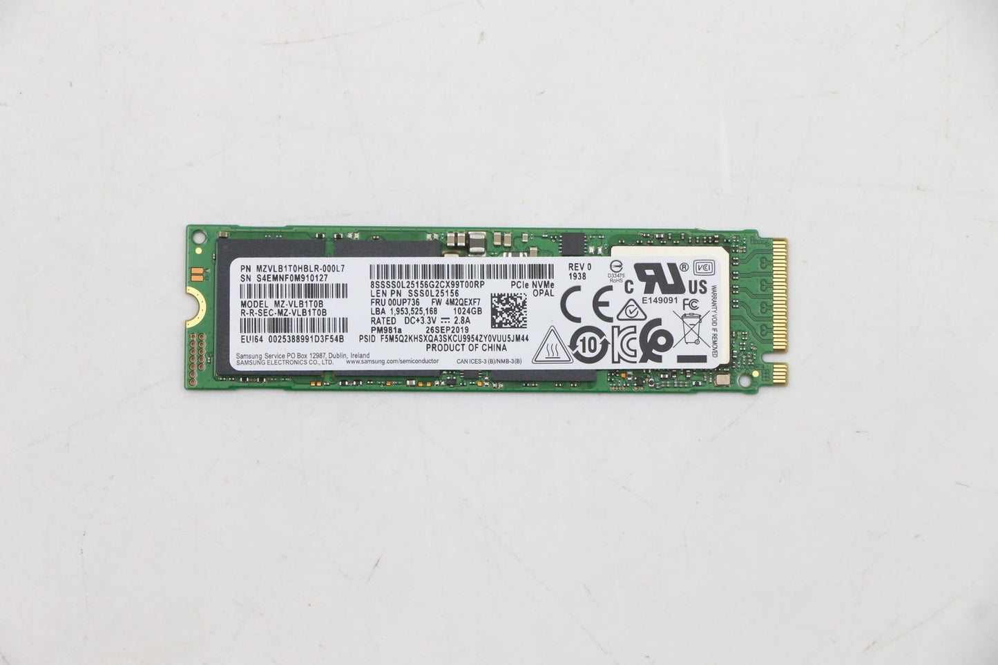 Lenovo SSD M.2 2280 1TB OPAL 2.0FRUSSD M.2 2280 1TB OPAL 2.0 Samsung