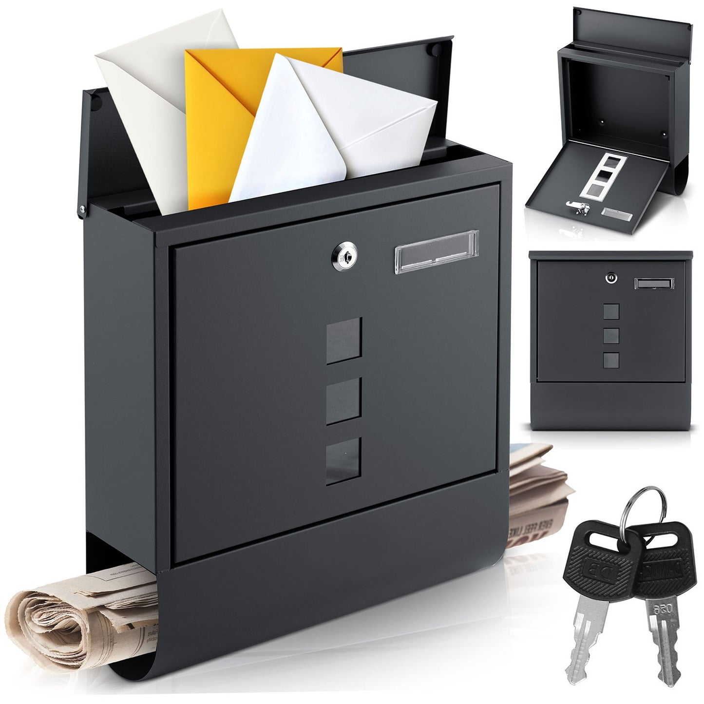 Letter box 34x30.5x10 cm anthracite HM-861